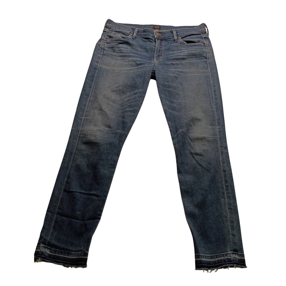 Citizens of Humanity Avedon Ankle Skinny Jeans Blue Raw Hem Mid Rise Casual NWOT